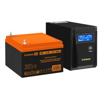 Комплект EXEGATE ИБП EX295986RUS + батарея 26Aч EX285663RUS 1шт