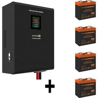 Комплект EXEGATE ИБП EX296005RUS + батарея 55Aч EX285652RUS 4шт