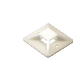 Самоклеющаяся площадка для крепления стяжек EXEGATE STM3030W-100 30х30 мм белая 100 шт.